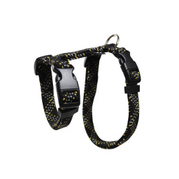 FLASH閃電系列 貓兔用胸背 黑黃