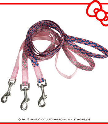 (無退換)【HELLO KITTY】蝴蝶款 寵物牽繩(寶石藍/時尚灰/櫻花粉)