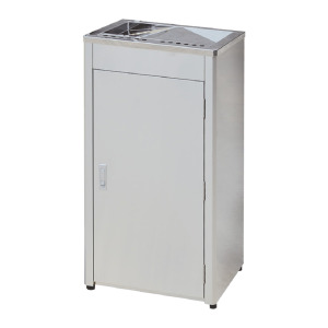 不鏽鋼垃圾桶（搖板式上蓋+熄菸盒）TH-86S 單分類垃圾桶 室內外垃圾桶 熄菸桶 煙灰缸 煙灰垃圾桶 台灣製