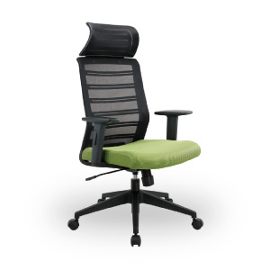 升降手辦公椅 RI電腦椅  黑色+綠色