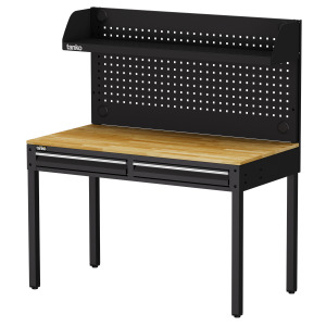 天鋼 tanko 附屜多功能原木工作桌 WET-4102W4 (黑/白) - W120cm