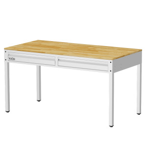 天鋼 tanko 附屜多功能原木工作桌 WET-5102W (黑/白) - W150cm