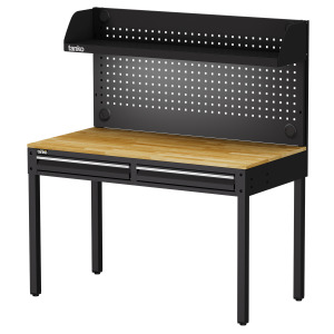 天鋼 tanko 附屜多功能原木工作桌 WET-4102W5 (黑/白) - W120cm