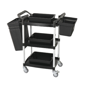 【華塑】輕巧型三層推車 黑色 全配 RA-450B HS-450B