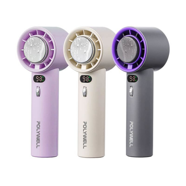 LED數顯手持冰敷風扇 100段風速 半導體致冷技術 冷敷降溫 Type-C充電 附掛繩