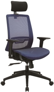 扶手網椅 BL人體工學椅 高背/低背-鯊網藍