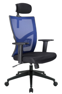 扶手網椅 高背/低背 KM電腦椅 洞網藍 