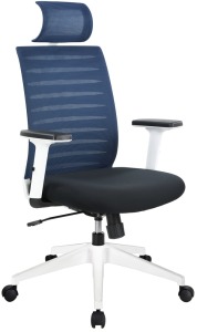 白框高背主管網椅  OL辦公網椅-藍莓藍