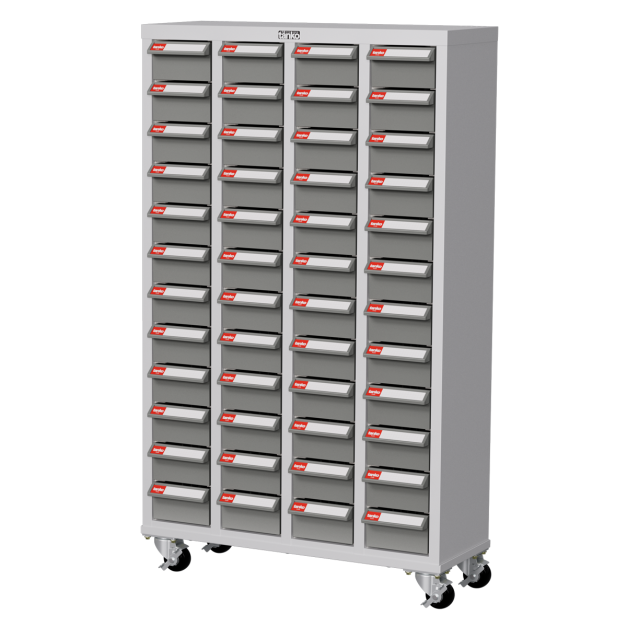 天鋼 移動款零件櫃 TKI-1412-3M 48格 ABS灰色抽屜 零件箱 附輪分類櫃 五金零件螺絲 玩具樂高收納