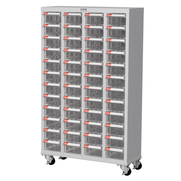 天鋼 移動款零件櫃 TKI-1412-2M 48格 PS透明抽屜 零件箱 附輪分類櫃 五金零件螺絲 玩具樂高收納