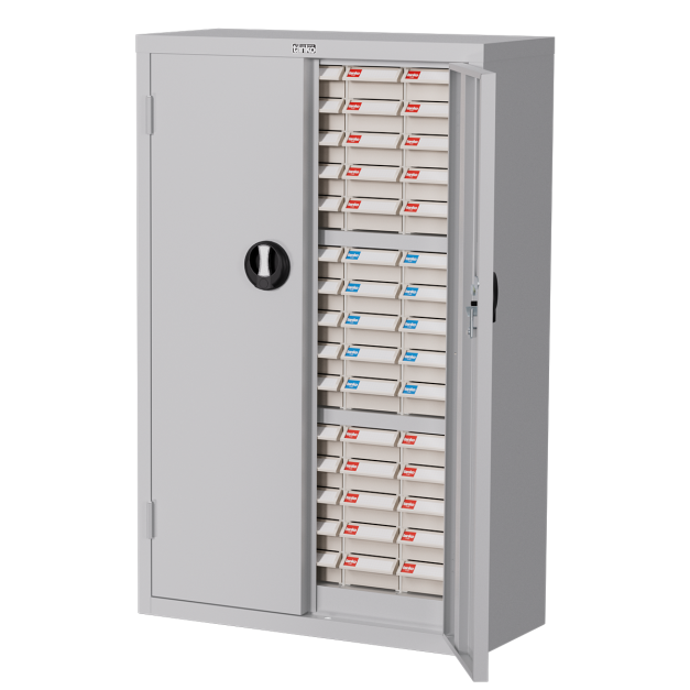 天鋼 加門型零件櫃 TKI-2515D-1 75格 ABS乳白色抽屜 附鎖零件櫃 零件箱 分類櫃 五金零件螺絲收納 玩具樂高收納 台灣製