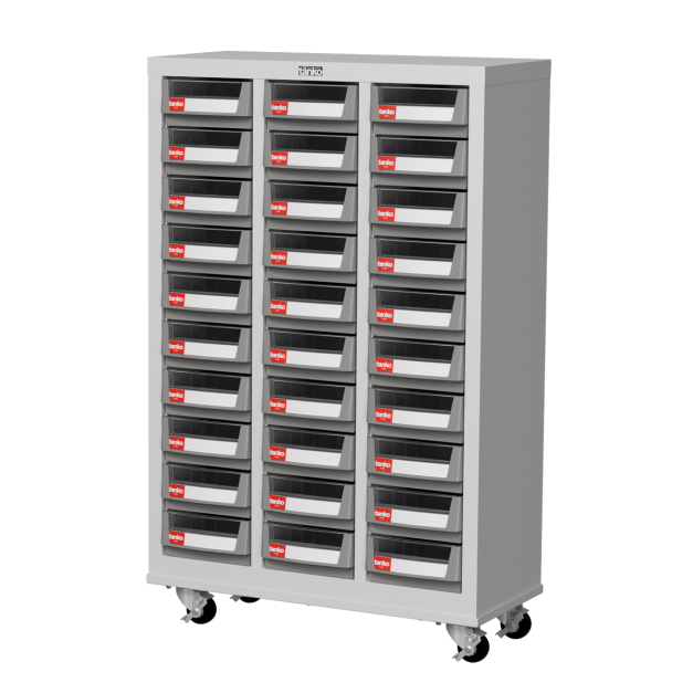 天鋼 移動款零件櫃 CEA-330M 30格 ABS+PS抽屜 零件箱 附輪分類櫃 五金零件螺絲收納 玩具樂高收納 台灣製