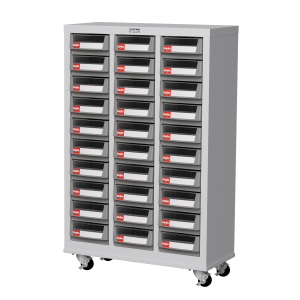 天鋼 移動款零件櫃 CEA-330M 30格 ABS+PS抽屜 零件箱 附輪分類櫃 五金零件螺絲收納 玩具樂高收納 台灣製