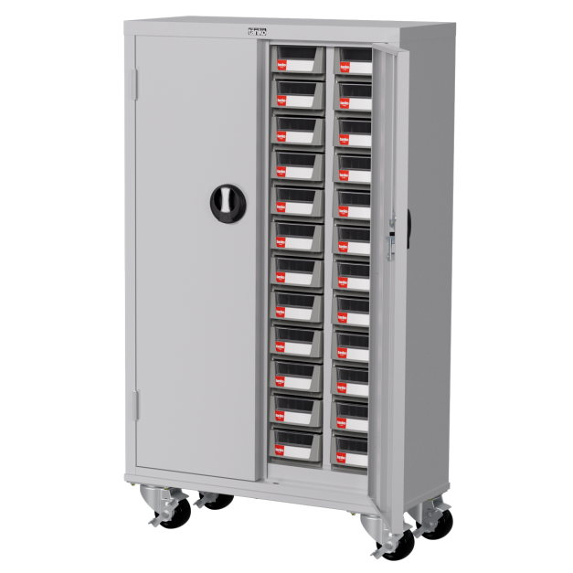 天鋼 加門型移動款零件櫃 CEH-448DM 30格 ABS+PS抽屜 附鎖移動款零件櫃 零件箱 附鎖零件櫃 分類櫃 五金零件螺絲收納 玩具樂高收納 台灣製