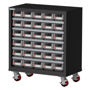 天鋼 大容量移動款零件櫃 RB-530M 30格 ABS+PS抽屜 零件箱 附輪分類櫃 五金零件螺絲 玩具樂高收納