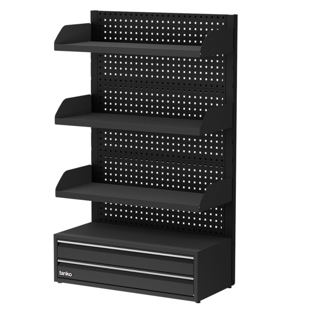 天鋼 Tanko 棚板展示架 DC-32 黑色 雙屜 可用深度41公分 貨架 陳列架 洞洞板層架 收藏架 台灣製