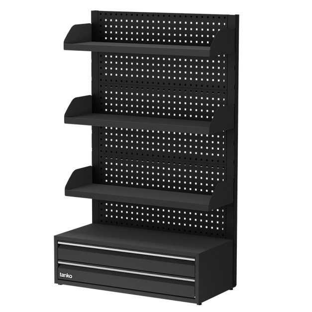 天鋼 Tanko 棚板展示架 DB-32 黑色 雙屜 可用深度31公分 貨架 陳列架 洞洞板層架 收藏架 台灣製