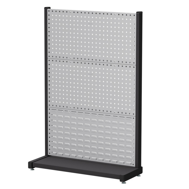 【天鋼 Tanko】立放式整理架 KR-1321 灰色 壁面款 獨立型 方孔掛板*2+百葉掛板*1 物料架 洞洞板 工具牆整理架 台灣製