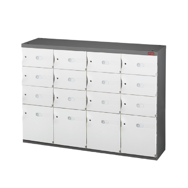 【樹德 SHUTER】SCM4-4M12S 16格鞋櫃 三色（白色.綠色.藍色）門片可選 置物櫃 收納櫃 儲物櫃 台灣製造