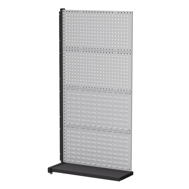 【天鋼 Tanko】立放式整理架 KL-1422 灰色 壁面款 連結型 方孔掛板*2+百葉掛板*2 物料架 洞洞板 工具牆整理架 台灣製