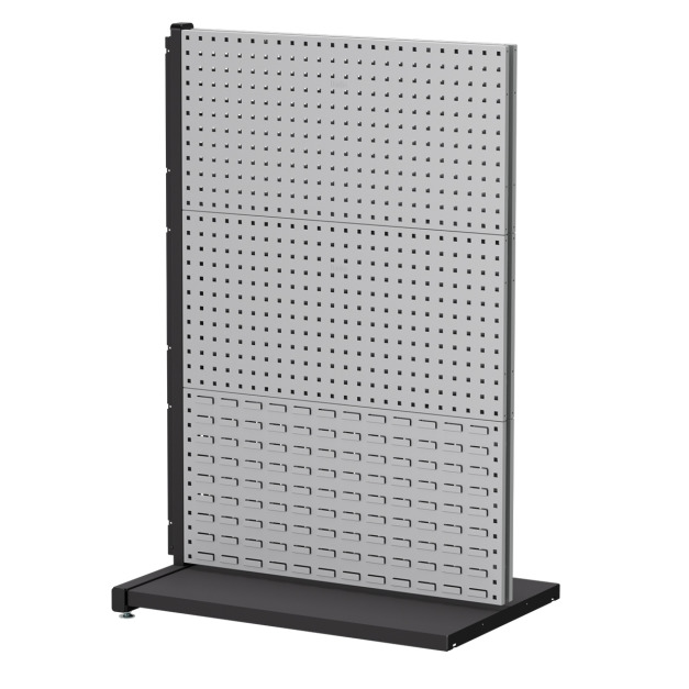 【天鋼 Tanko】立放式整理架 KL-2342 灰色 雙面款 連結型 方孔掛板*4+百葉掛板*2 物料架 洞洞板 工具牆整理架 台灣製