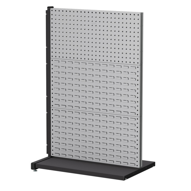 【天鋼 Tanko】立放式整理架 KL-2324 灰色 雙面款 連結型 方孔掛板*2+百葉掛板*4 物料架 洞洞板 工具牆整理架 台灣製