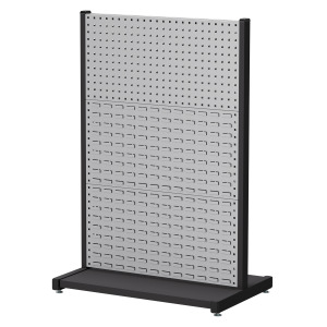 【天鋼 Tanko】立放式整理架 KR-2324 灰色 雙面款 獨立型 方孔掛板*2+百葉掛板*4 物料架 洞洞板 工具牆整理架 台灣製