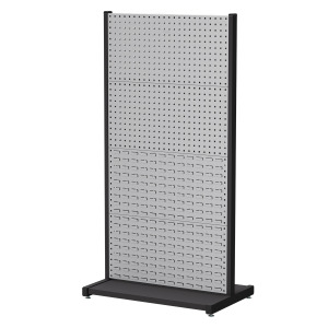 【天鋼 Tanko】立放式整理架 KR-2444 灰色 雙面款 獨立型 方孔掛板*4+百葉掛板*4 物料架 洞洞板 工具牆整理架 台灣製