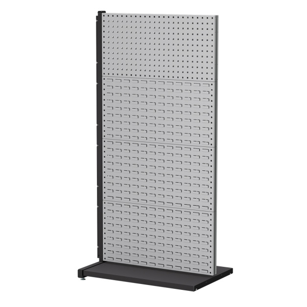 【天鋼 Tanko】立放式整理架 KL-2426 灰色 雙面款 連結型 方孔掛板*2+百葉掛板*6 物料架 洞洞板 工具牆整理架 台灣製