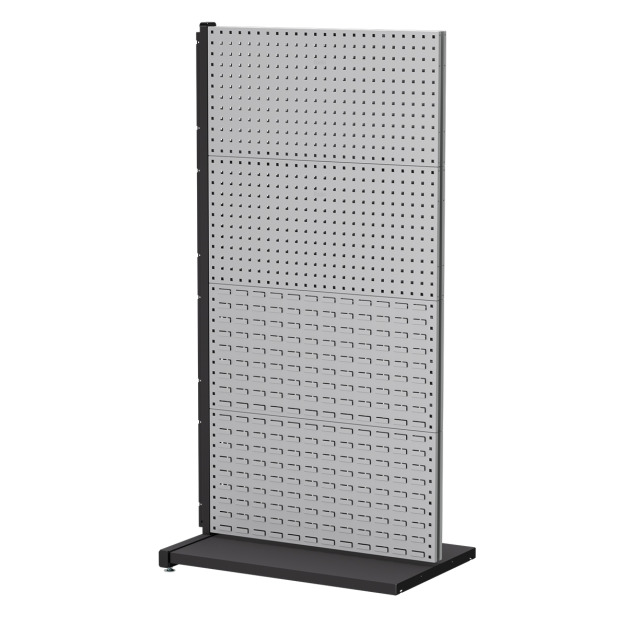 【天鋼 Tanko】立放式整理架 KL-2444 灰色 雙面款 連結型 方孔掛板*4+百葉掛板*4 物料架 洞洞板 工具牆整理架 台灣製