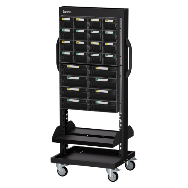 【天鋼 Tanko】上手盒整理車 EKC-210M+棚板 雙面整理車 48抽 快取車 快取盒推車 零件整理車 上手盒 分類零件盒 五金零件收納 台灣製
