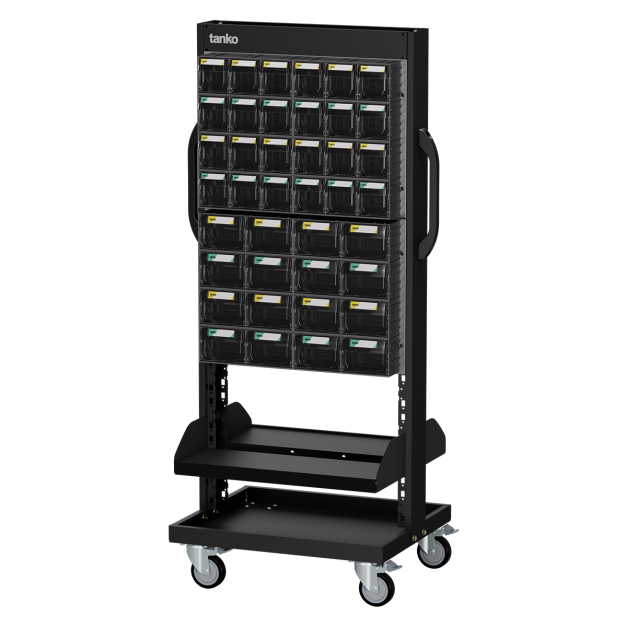 【天鋼 Tanko】上手盒整理車 EKC-320M+棚板 雙面整理車 80抽 快取車 快取盒推車 零件整理車 上手盒 分類零件盒 五金零件收納 台灣製