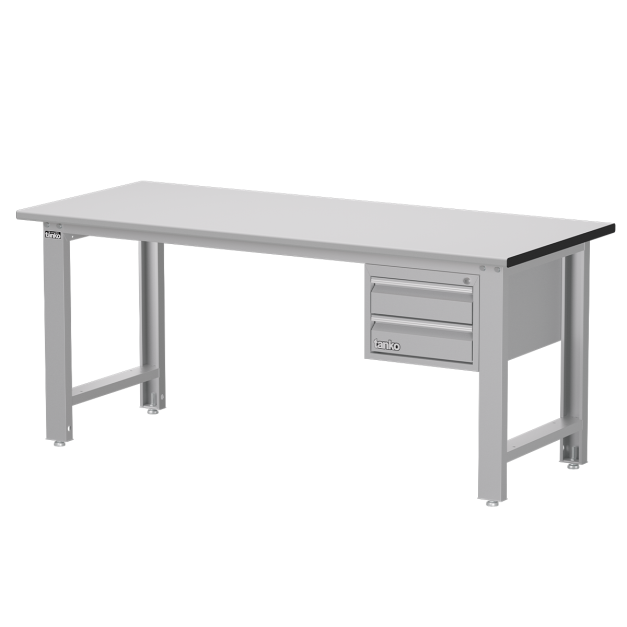【天鋼 Tanko】WBS-63022F 專業標準型抽屜工作桌 180公分 台灣製造｜30mm耐磨桌板 平均荷重 600kg 耐磨/耐高溫/耐酸鹼 電子廠實驗室學校工作台
