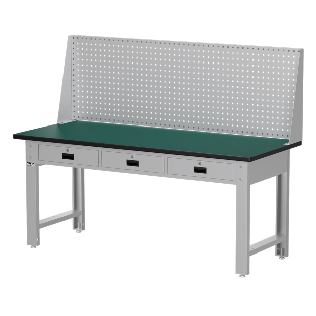 【天鋼 Tanko】WBT-6203N 專業標準型抽屜工作桌 180公分 台灣製造｜平均荷重 600kg ｜桌板耐衝擊.吸振.耐酸鹼｜掛板 棚板 插座 燈具 全系列上架組件自由選配