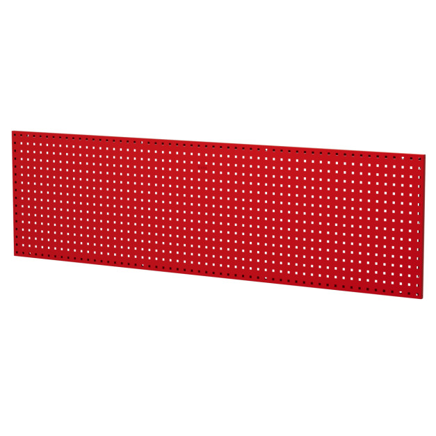 【天鋼 Tanko】KQ-414A 紅色 專業鋼製方孔掛板/洞洞板 210x60cm｜1.4mm超厚板材/附塑膠壁虎鐵板牙螺絲｜可搭配掛鉤掛架背掛盒工具收納