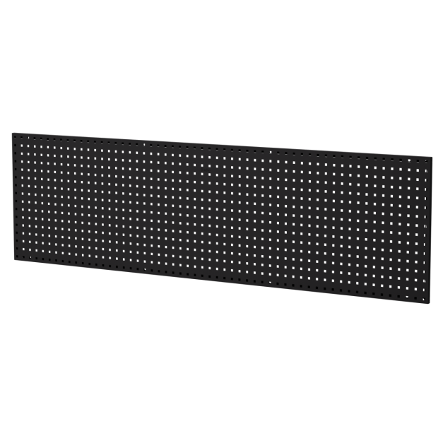 【天鋼 Tanko】KQ-414A 黑色 專業鋼製方孔掛板/洞洞板 210x60cm｜1.4mm超厚板材/附塑膠壁虎鐵板牙螺絲｜可搭配掛鉤掛架背掛盒工具收納