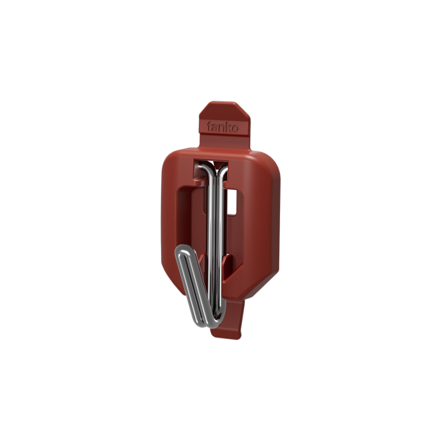 【天鋼 Tanko】KP-7203 斜角單鉤 L30mm (單色1包10入/共8色)｜304不銹鋼鉤身/荷重5kg/專利結構安全防脫落｜可搭配天鋼方孔掛板洞洞板工具牆收納