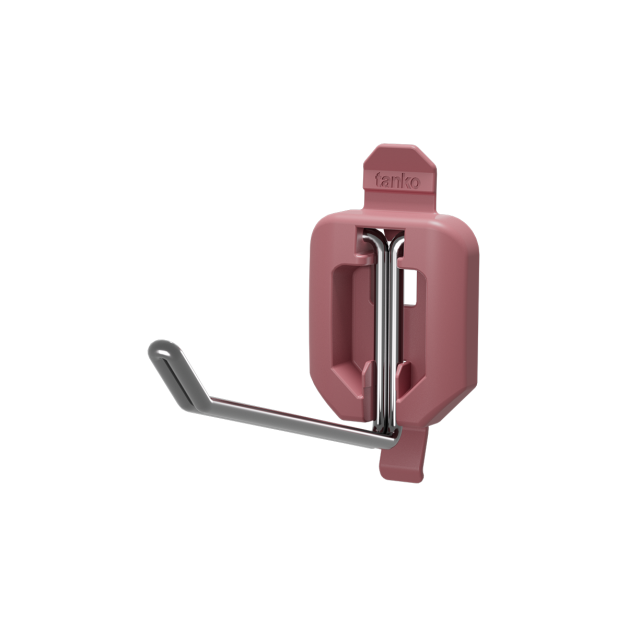 【天鋼 Tanko】KP-7108 斜角單鉤 L80mm (單色1包10入/共8色)｜304不銹鋼鉤身/荷重5kg/專利結構安全防脫落｜可搭配天鋼方孔掛板洞洞板工具牆收納