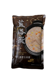 鮑片雞蓉玉米粥