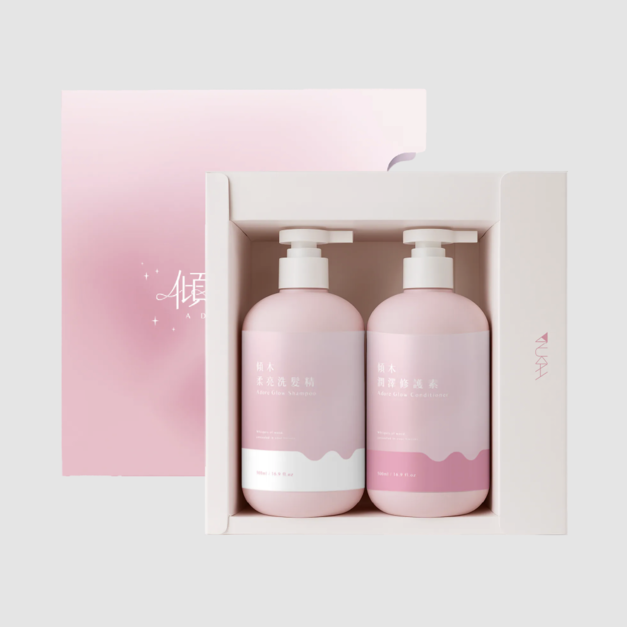 傾木禮盒（洗500ml+護500ml）加贈 傾木淨潤沐浴露 500ml
