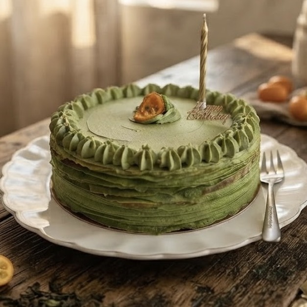 日本抹茶千層蛋糕 Matcha Mille-Cr&ecirc;pe Cake 