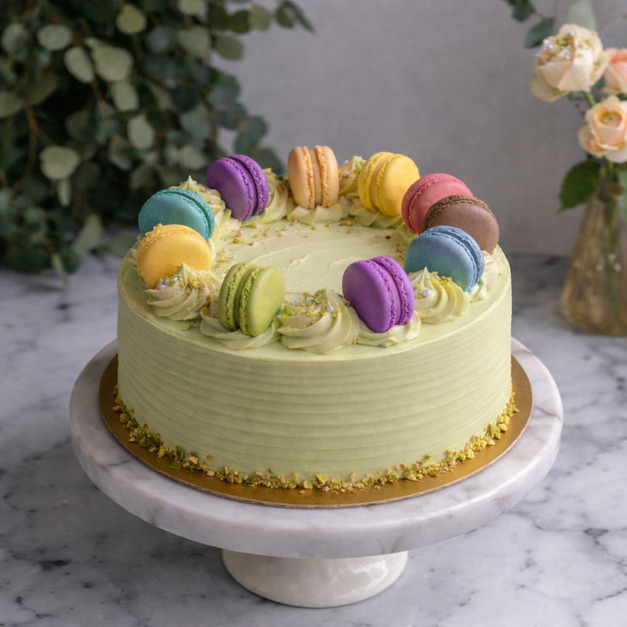 母親節蛋糕 - 巴黎花語開心果蛋糕 Gâteau pistache aux fleurs de Paris 提供日期：04/27(一)～05/30(六)