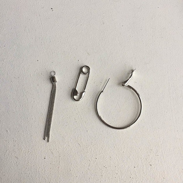 迴紋針流蘇耳環 Needle Tassel Earrings