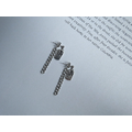 基本資料鐵牌鏈條耳環 Info Plate Earrings