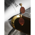 摩登圓木片耳環 Modern Wood Earrings_1