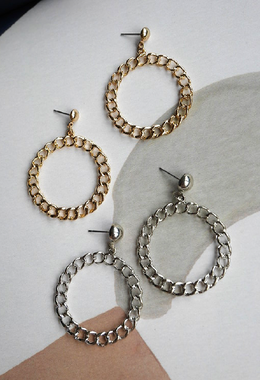 巴洛克鍊圈耳環 Baroque Earrings