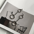 鏈條連結圓圈耳環 Connect Earrings_1