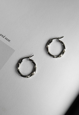 螺紋圓圈耳環 Screw Thread Earrings