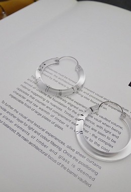 透明圓圈壓克力耳環 Transparent Circle Earrings