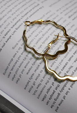 金銀波動圓圈耳環 Fluctuation Earrings